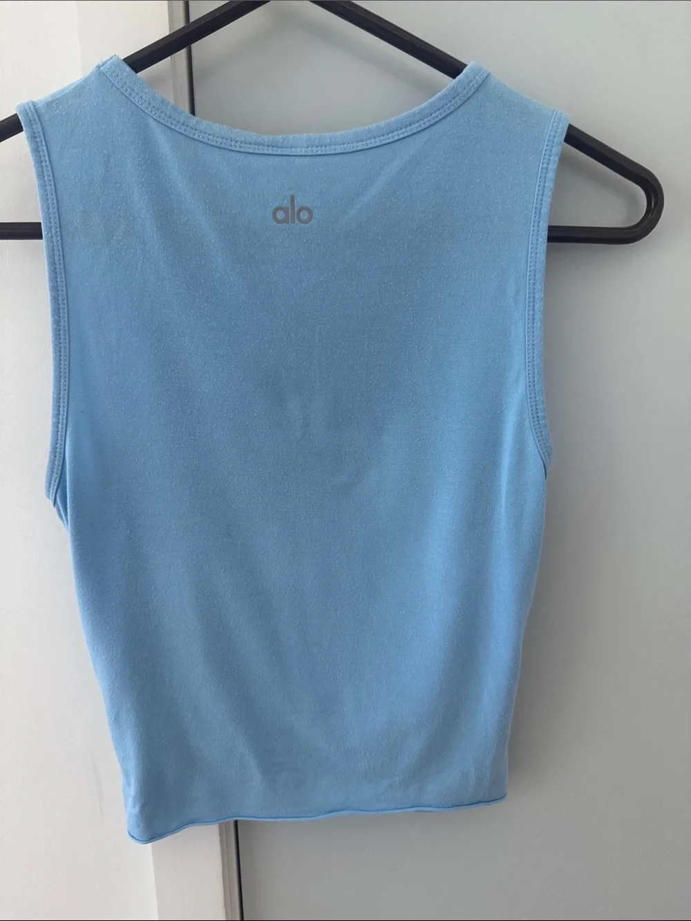 ALO Yoga Cover Tank Sky Blue Twist-Front Tank
